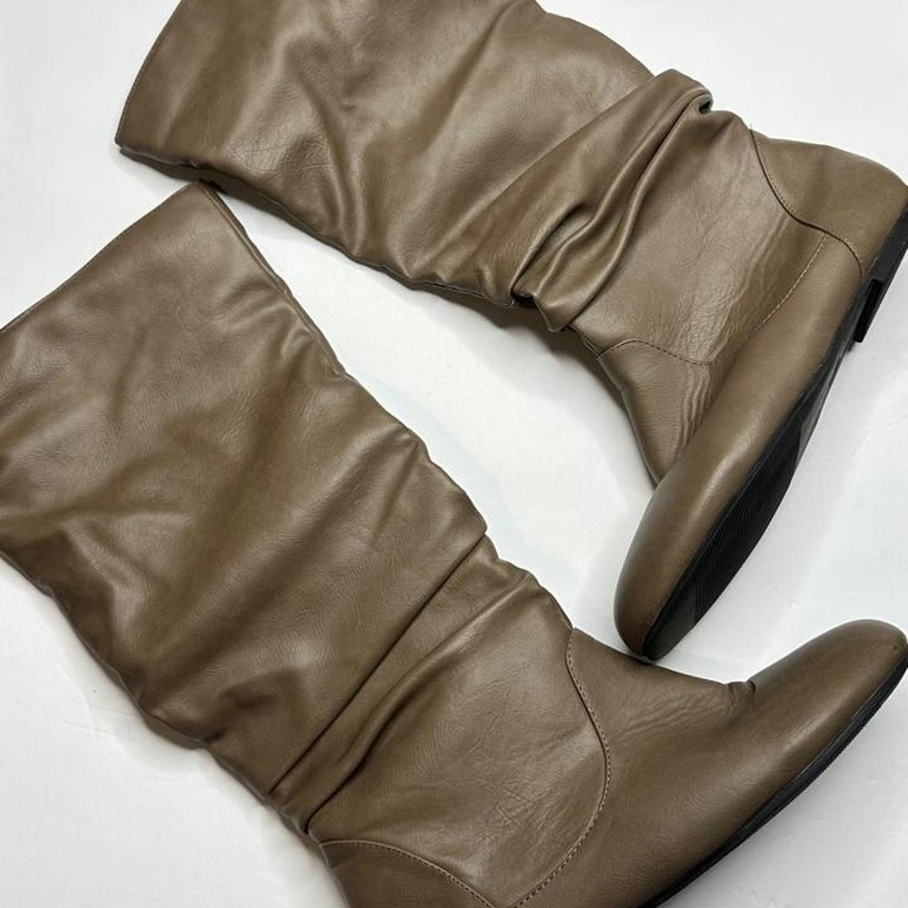 Y2K Tan leather high boots